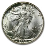 1939-D Walking Liberty Half Dollar MS-66 NGC