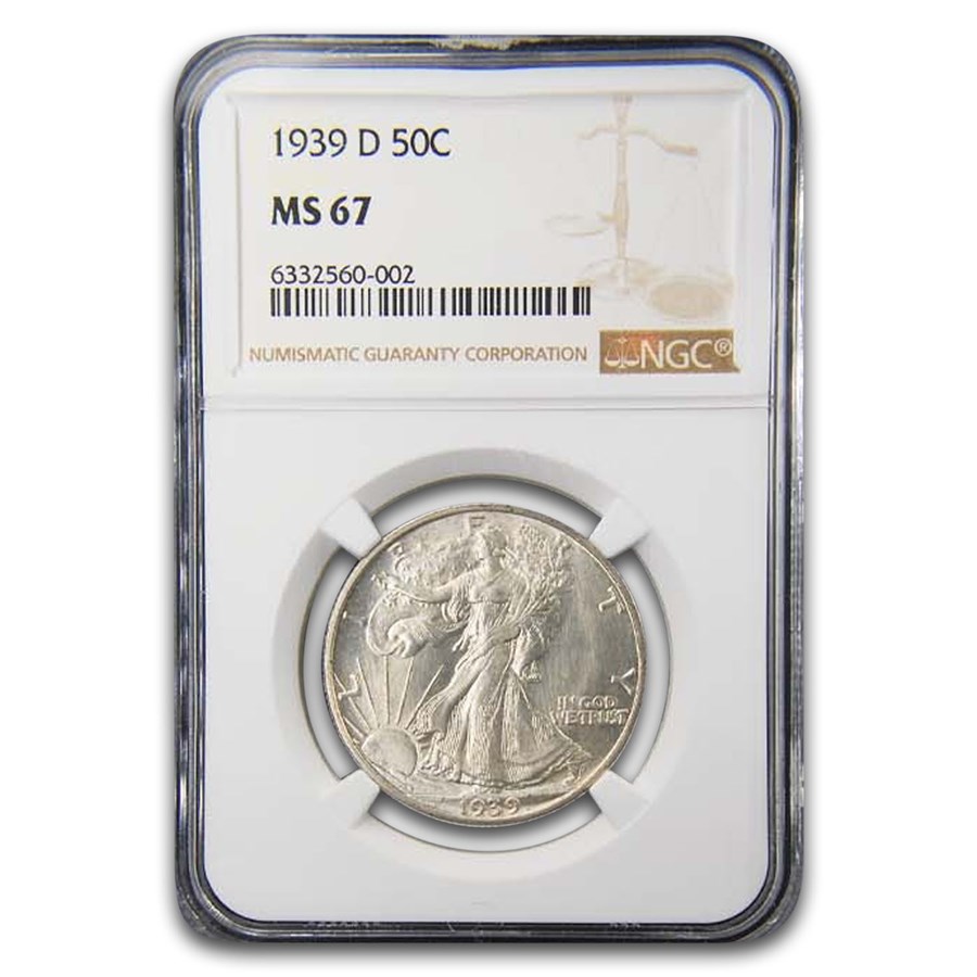 1939-D Walking Liberty Half Dollar MS-67 NGC