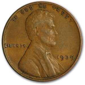 1939 Lincoln Cent Fine+