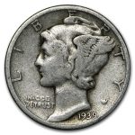 1939 Mercury Dime Good/VF
