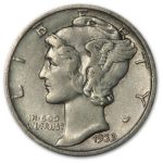 1939-S Mercury Dime XF