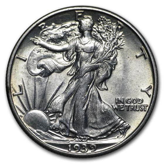 1939-S Walking Liberty Half Dollar BU