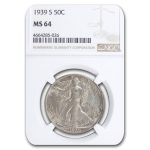 1939-S Walking Liberty Half Dollar MS-64 NGC