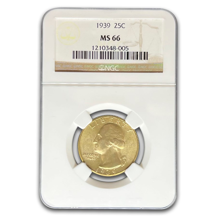 1939 Washington Quarter MS-66 NGC