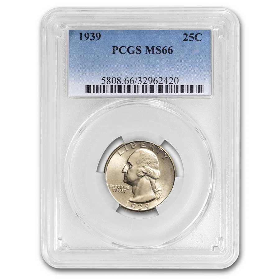 1939 Washington Quarter MS-66 PCGS