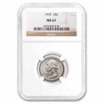 1939 Washington Quarter MS-67 NGC