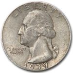 1939 Washington Quarter XF