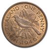 1940-1947 New Zealand Bronze 1 Penny Tui Bird George VI BU R/B
