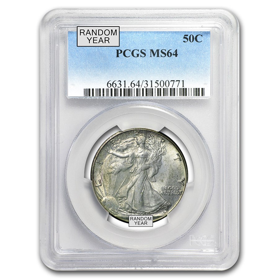 1940-1947 Walking Liberty Half-Dollar MS-64 PCGS (Random)