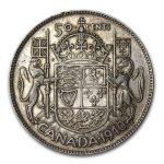 1940 Canada Silver 50 Cents George VI XF