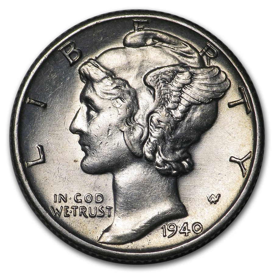 1940-D Mercury Dime BU