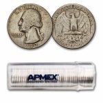 1940-D Washington Quarter 40-Coin Roll Avg Circ