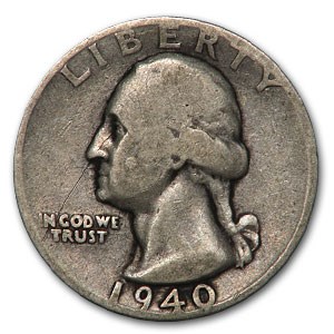 1940-D Washington Quarter Good/Fine