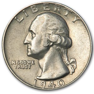 1940-D Washington Quarter XF