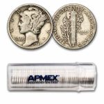 1940 Mercury Dime 50-Coin Roll Avg Circ