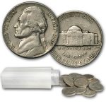 1940-S Jefferson Nickel 40-Coin Roll Avg Circ