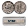 1940-S Mercury Dime 50-Coin Roll Avg Circ