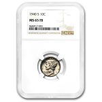 1940-S Mercury Dime MS-65 NGC (FB)