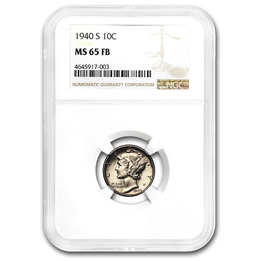 1940-S Mercury Dime MS-65 NGC (FB)