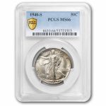 1940-S Walking Liberty Half Dollar MS-66 PCGS