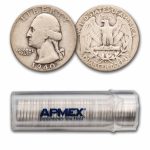 1940-S Washington Quarter 40-Coin Roll Avg Circ