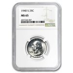 1940-S Washington Quarter MS-65 NGC