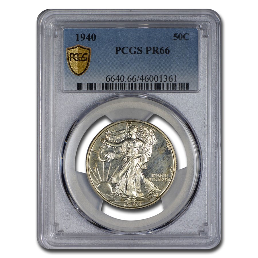 1940 Walking Liberty Half Dollar PR-66 PCGS