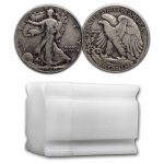 1940 Walking Liberty Halves 20-Coin Roll Avg Circ
