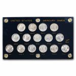 1941-1945 Mercury Dime Short Set BU (Capital Plastics Holder)