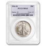 1941-D Walking Liberty Half Dollar MS-63 PCGS