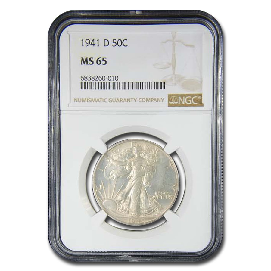 1941-D Walking Liberty Half Dollar MS-65 NGC