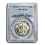 1941-D Walking Liberty Half Dollar MS-66 PCGS