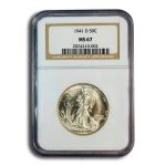 1941-D Walking Liberty Half Dollar MS-67 NGC