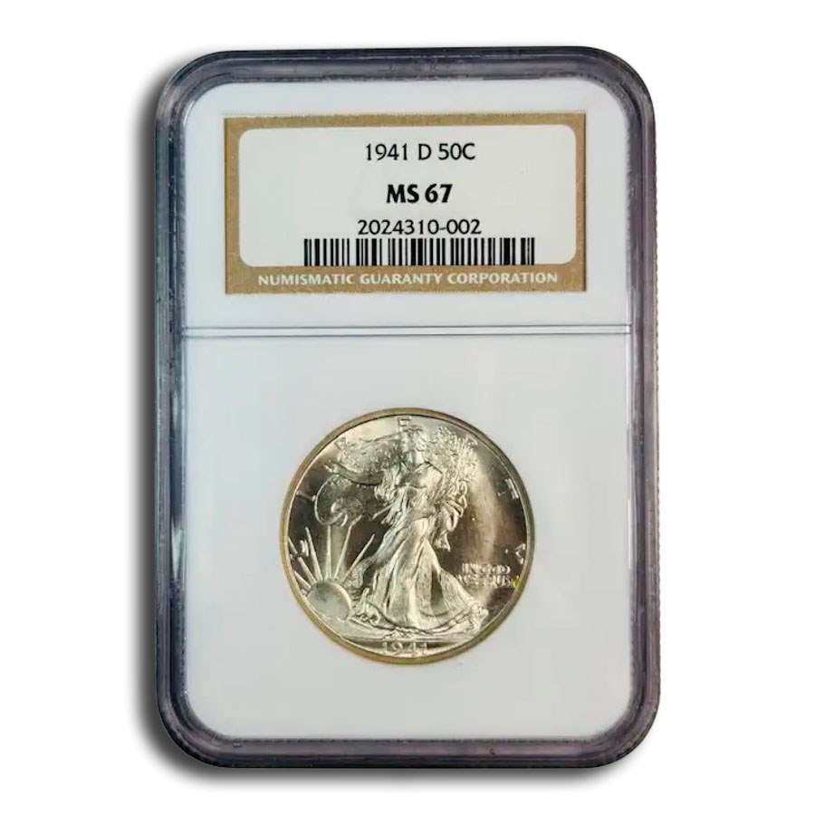 1941-D Walking Liberty Half Dollar MS-67 NGC