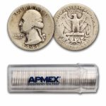 1941-D Washington Quarter 40-Coin Roll Avg Circ