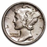 1941 Mercury Dime AU