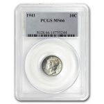 1941 Mercury Dime MS-66 PCGS