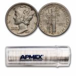 1941-S Mercury Dime 50-Coin Roll Avg Circ