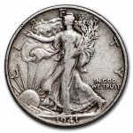 1941-S Walking Liberty Half Dollar Fine/VF