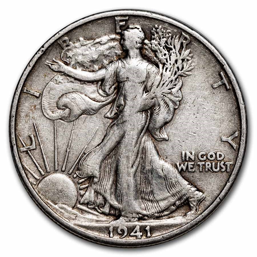 1941-S Walking Liberty Half Dollar Fine/VF
