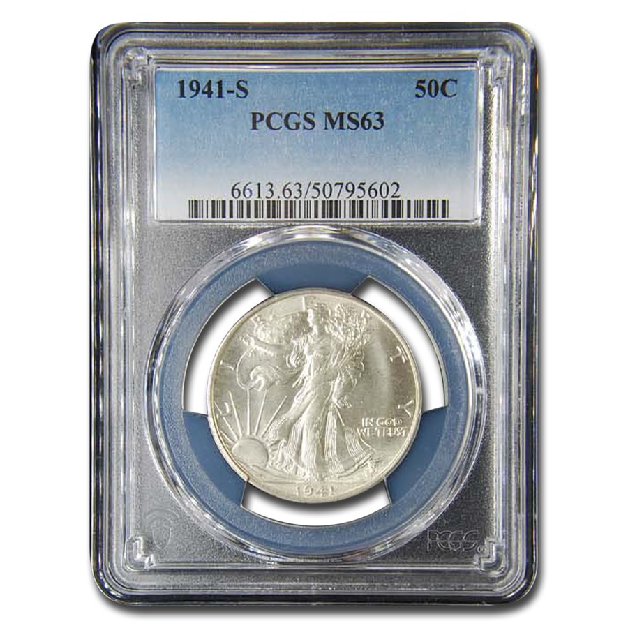 1941-S Walking Liberty Half Dollar MS-63 PCGS