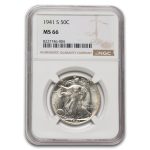 1941-S Walking Liberty Half Dollar MS-66 NGC