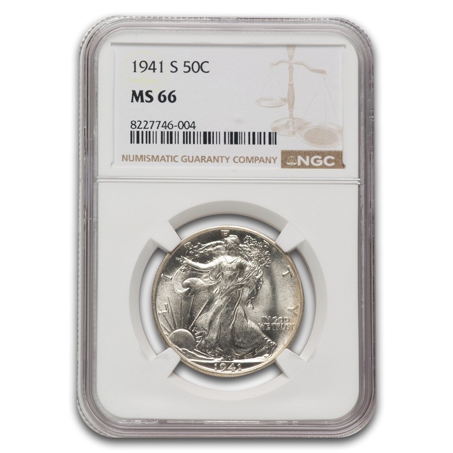 1941-S Walking Liberty Half Dollar MS-66 NGC