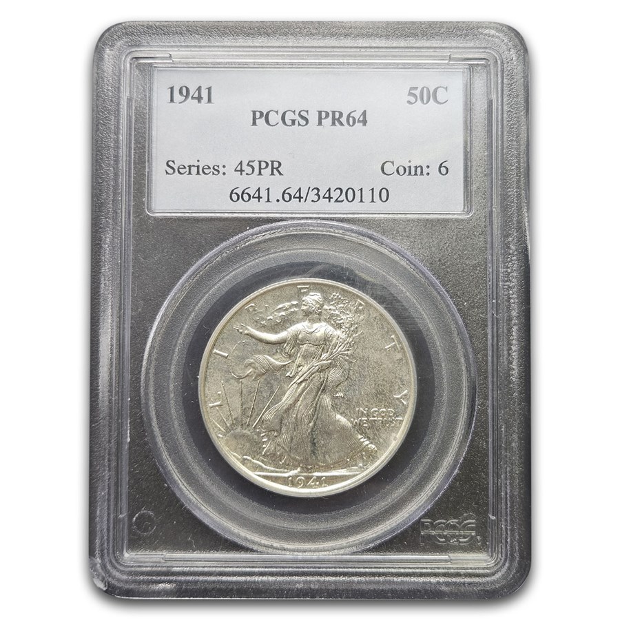 1941 Walking Liberty Half Dollar PR-64 PCGS