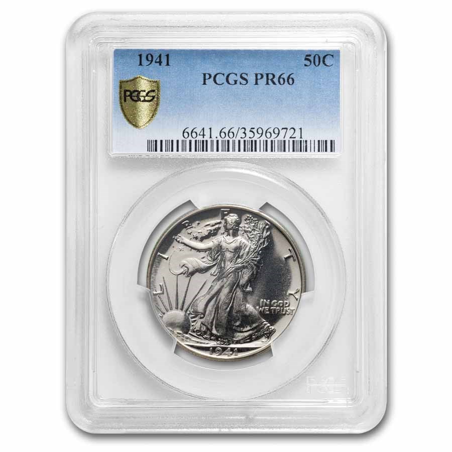 1941 Walking Liberty Half Dollar PR-66 PCGS