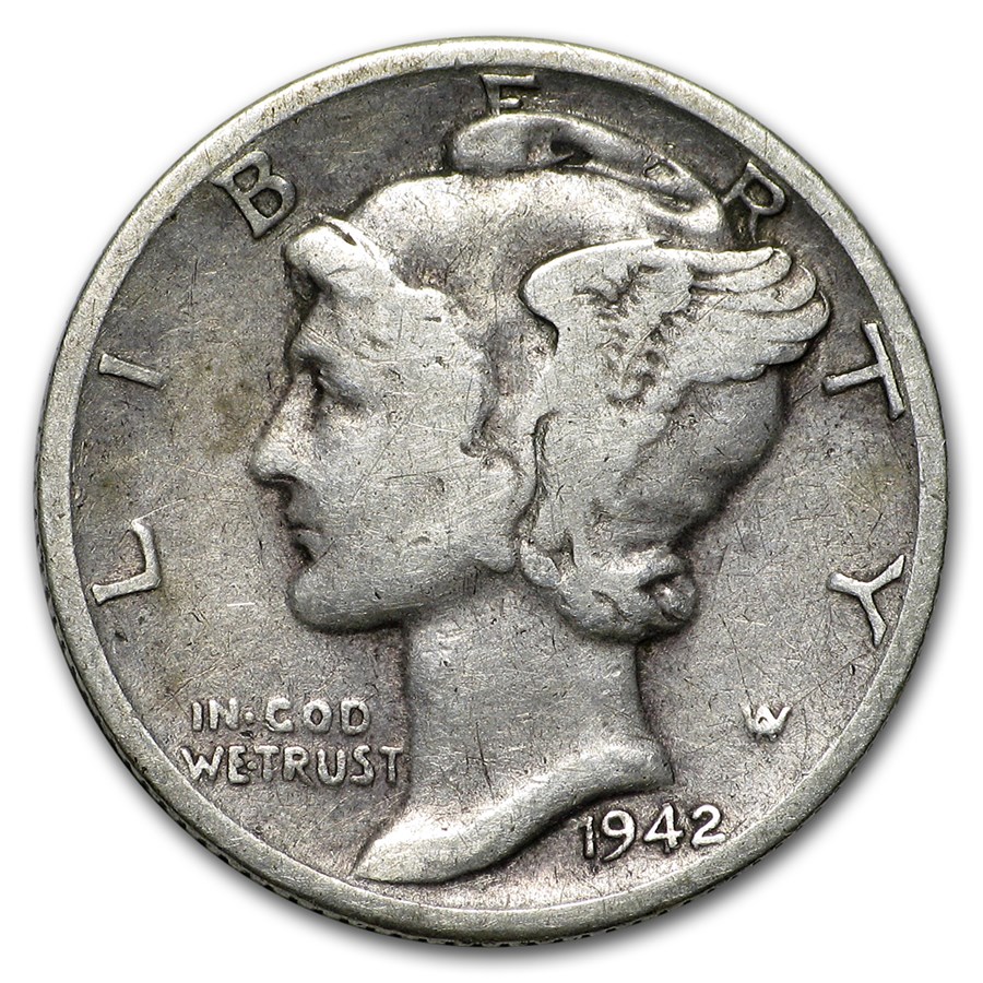 1942/41-D Mercury Dime Fine