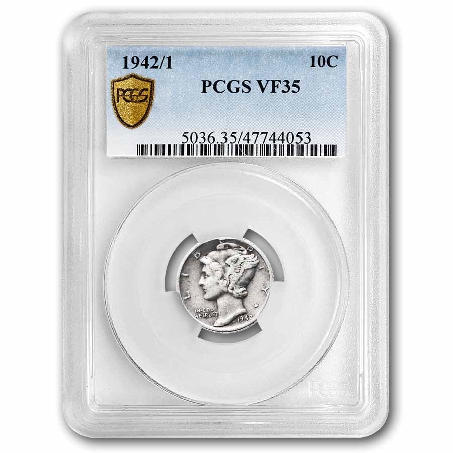 1942/41 Mercury Dime VF-35 PCGS
