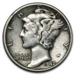 1942/41 Mercury Dime VF