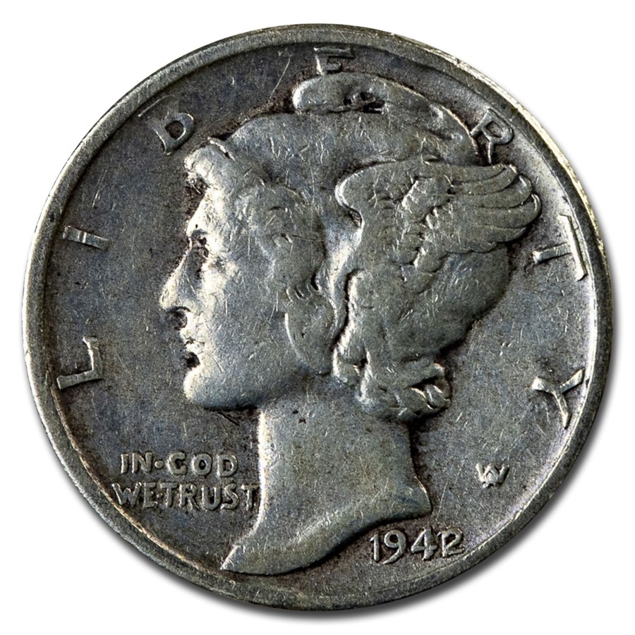 1942/41 Mercury Dime XF