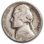 1942-D Jefferson Nickel Avg Circ